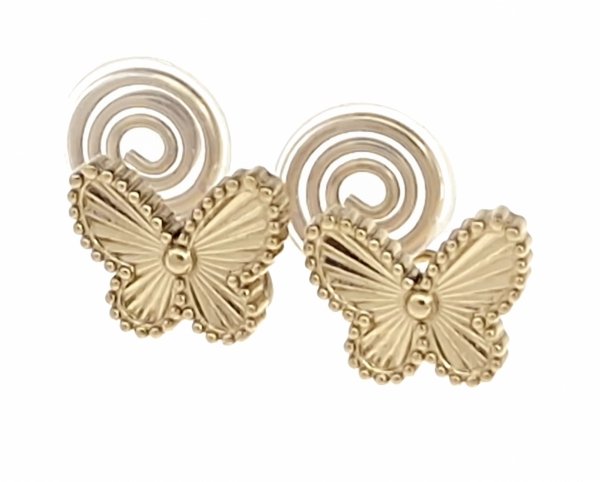 gold earrings made of stainless steel