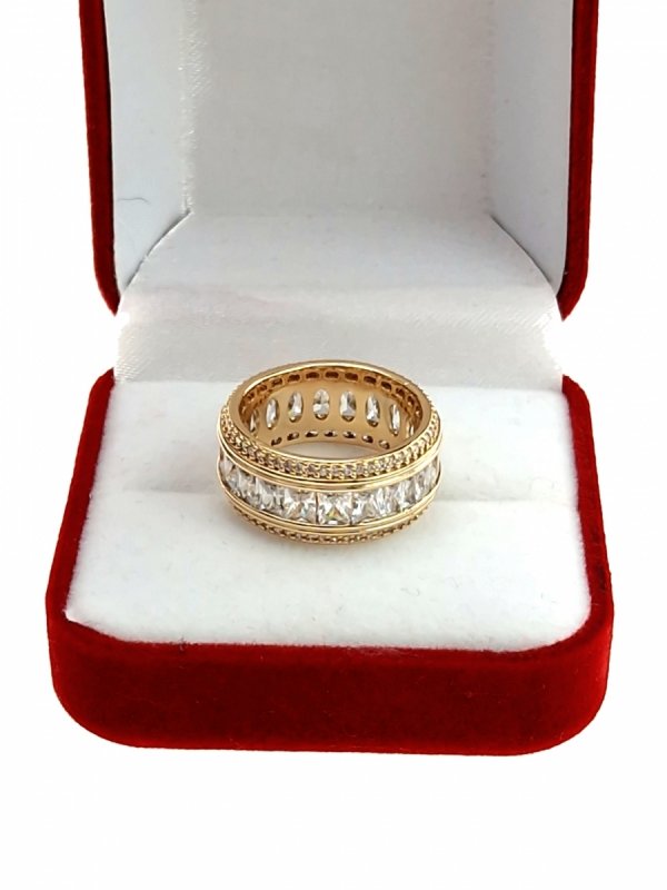gold ring 18,60mm. gold-plated engagement xuping