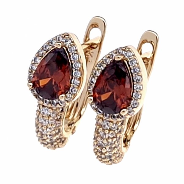 exclusive swarovski gold-plated earrings