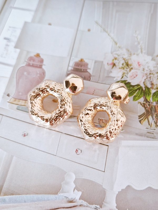 gold plated earrings with exclusive cubic zirconia