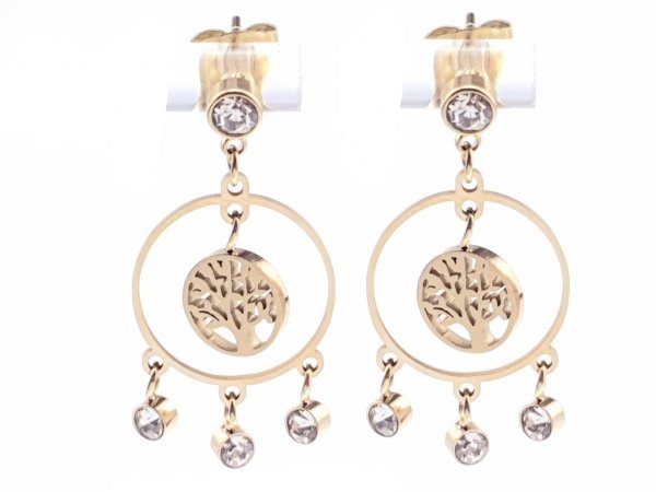 EARRINGS SILVER STAINLESS STEEL CELEBRITY