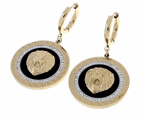 gold earrings made of stainless steel