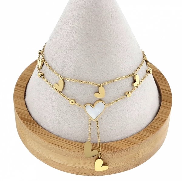 BRACELET GOLD CELEBRITY STAINLESS STEEL