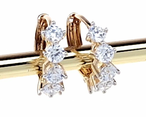 exclusive swarovski gold-plated earrings