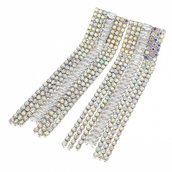 EARRINGS GOLD LONG ZIRCONIA WEDDING WEDDING