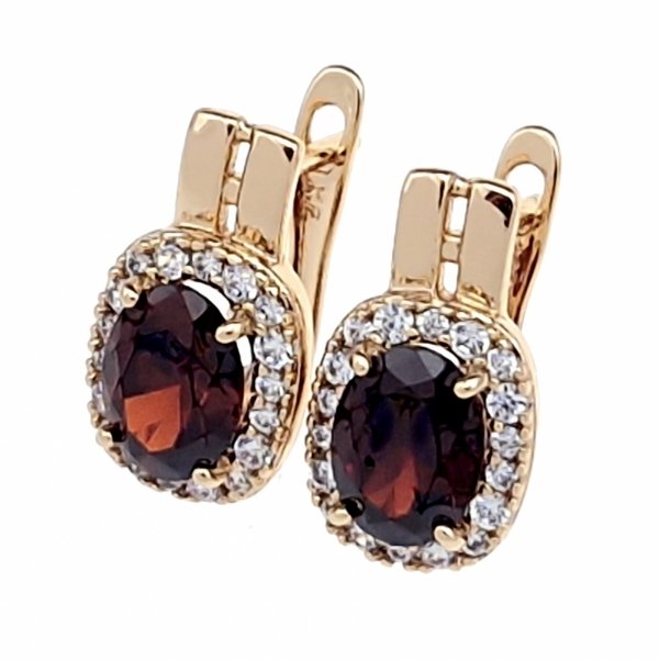 exclusive swarovski gold-plated earrings