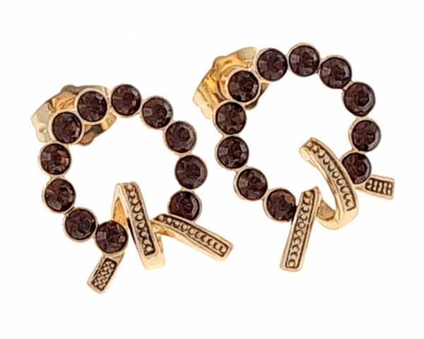 exclusive swarovski gold-plated earrings