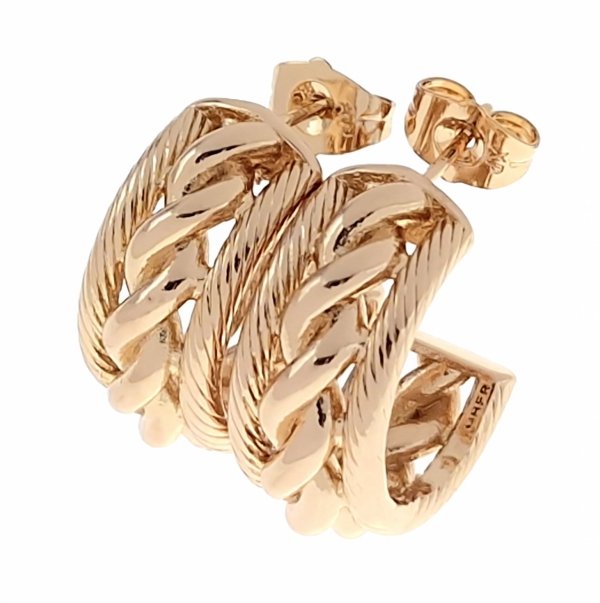 gold plated earrings with exclusive cubic zirconia