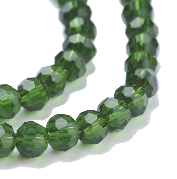 Glass beads faceted strands