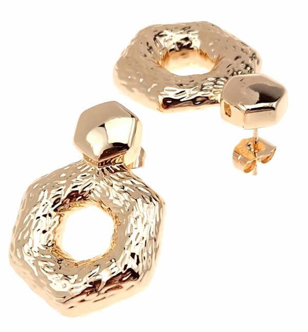 gold plated earrings with exclusive cubic zirconia