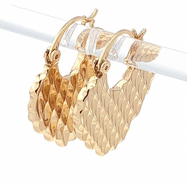 gold plated earrings with exclusive cubic zirconia