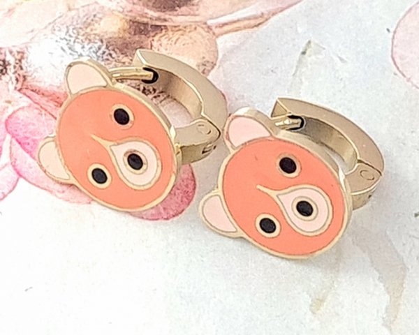 gold earrings made of stainless steel