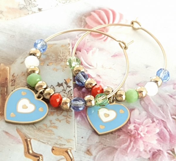 gold earrings made of stainless steel
