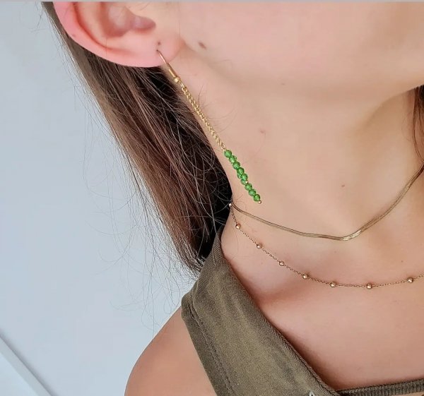 gold earrings made of stainless steel