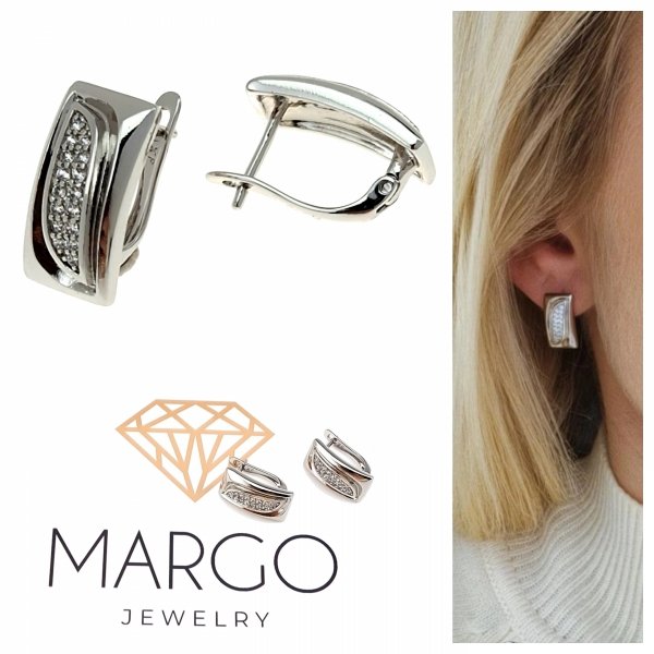 gold plated earrings with exclusive cubic zirconia