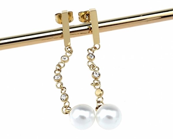 gold earrings made of stainless steel