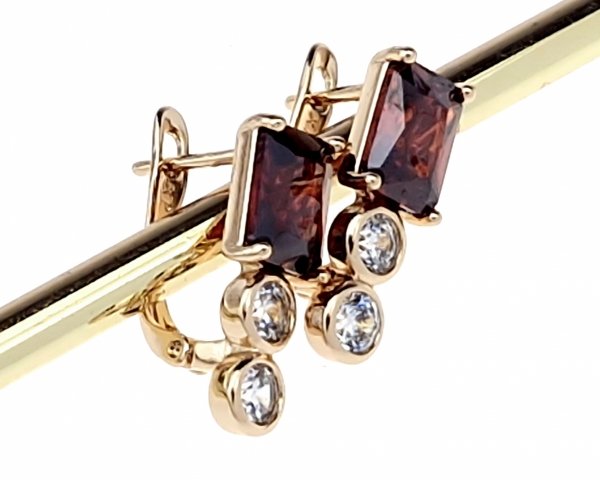 exclusive swarovski gold-plated earrings