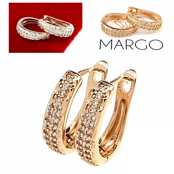 exclusive swarovski gold-plated earrings