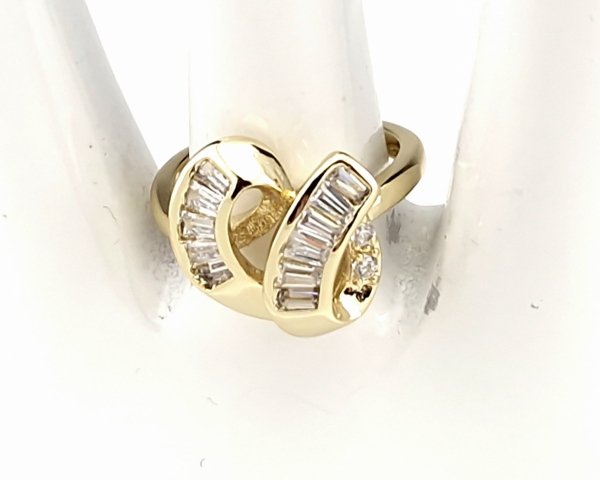 gold ring 18,60mm. gold-plated engagement xuping