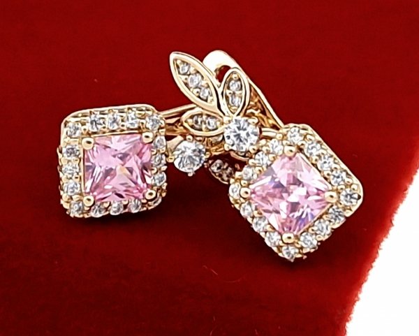exclusive swarovski gold-plated earrings