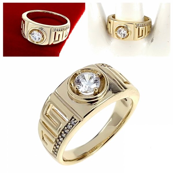 gold ring 18,60mm. gold-plated engagement xuping