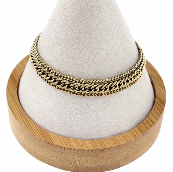 BRACELET GOLD CELEBRITY STAINLESS STEEL
