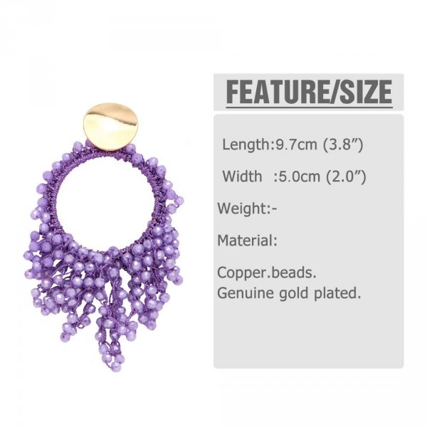 Golden earrings silk flowers
