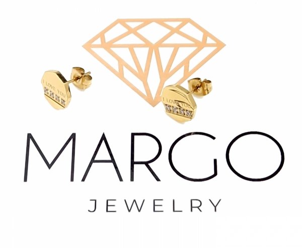 gold earrings made of stainless steel