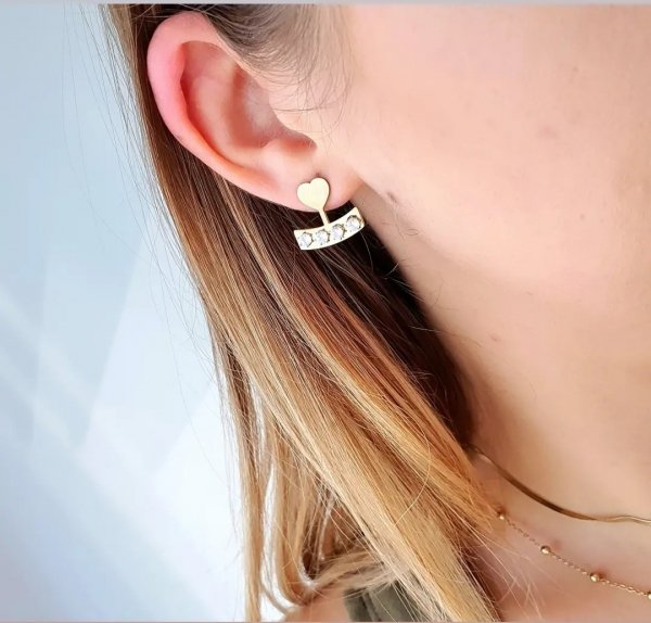 gold earrings made of stainless steel