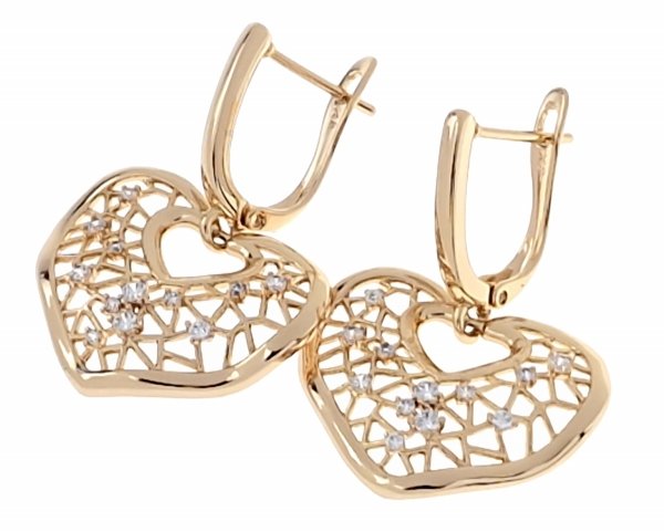 exclusive swarovski gold-plated earrings