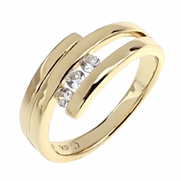 gold ring 18,60mm. gold-plated engagement xuping