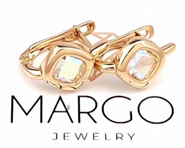 gold plated earrings with exclusive cubic zirconia