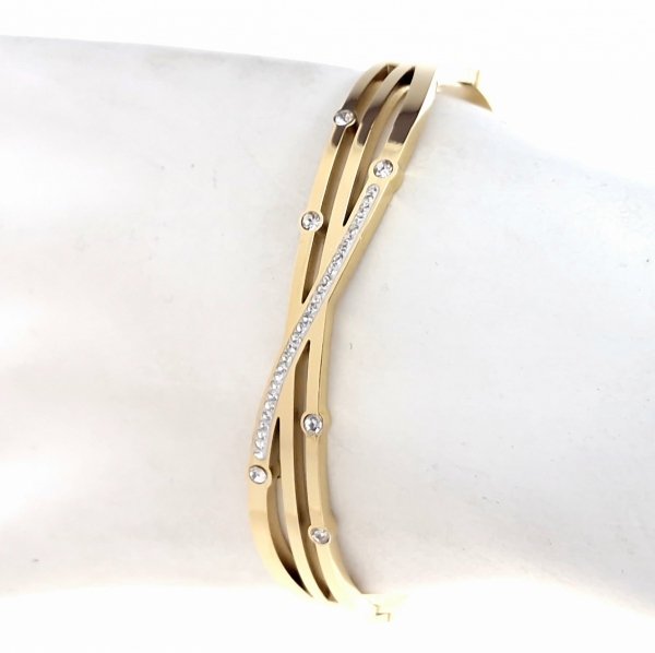 BRACELET GOLD CELEBRITY STAINLESS STEEL