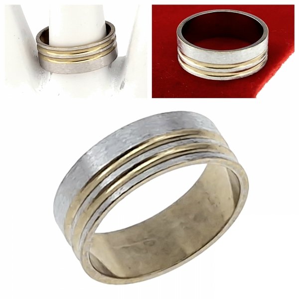 ring 19,00mm gold stainless steel