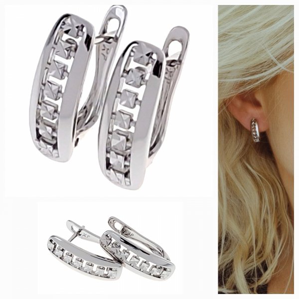 gold plated earrings with exclusive cubic zirconia