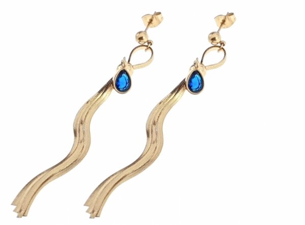 gold earrings made of stainless steel