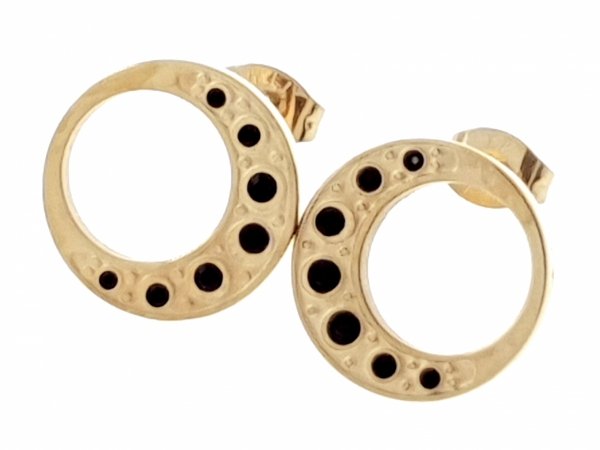 gold earrings made of stainless steel