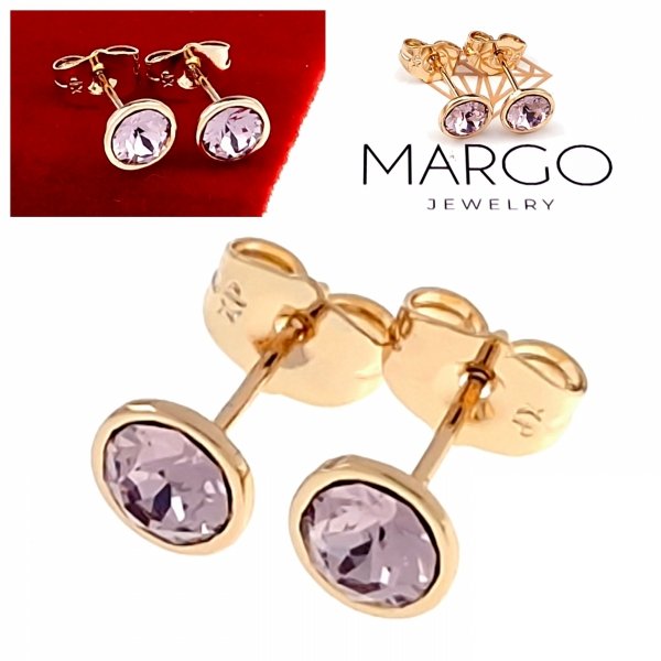 exclusive swarovski gold-plated earrings