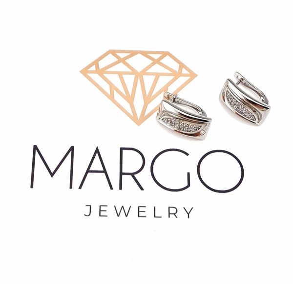 gold plated earrings with exclusive cubic zirconia