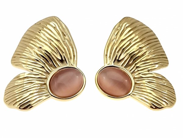 gold earrings made of stainless steel