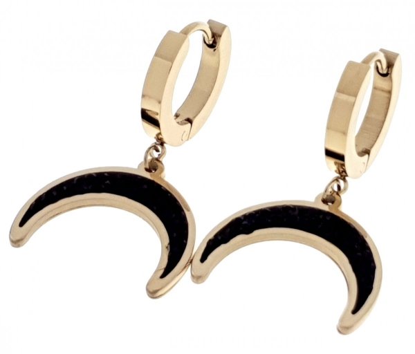 gold earrings made of stainless steel