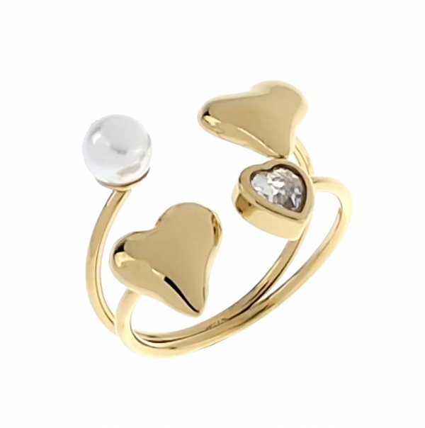 ring 18,30mm gold stainless steel