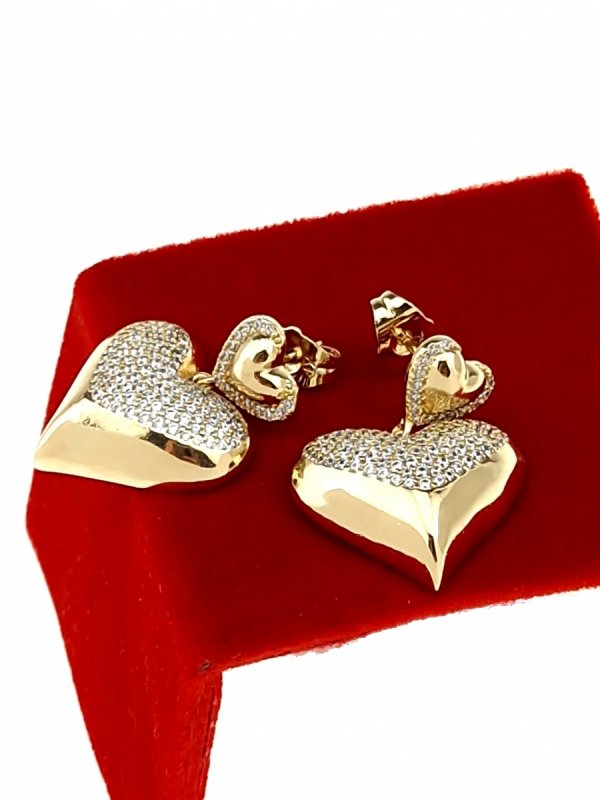 gold plated earrings with exclusive cubic zirconia