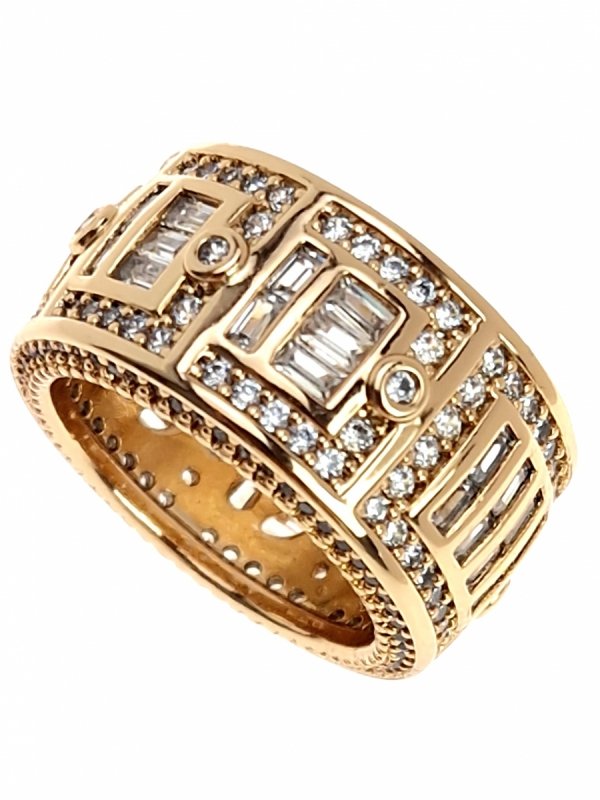 gold ring 18,60mm. gold-plated engagement xuping