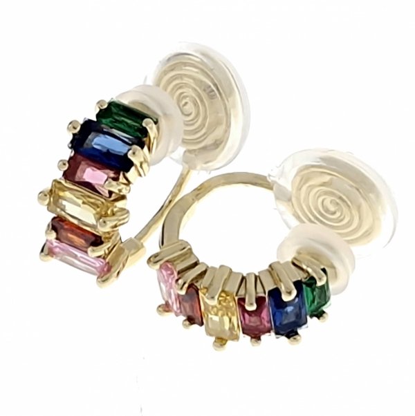 gold plated earrings with exclusive cubic zirconia