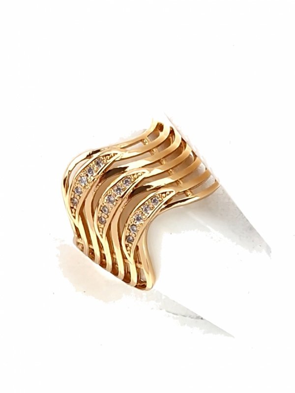 gold ring 18,60mm. gold-plated engagement xuping