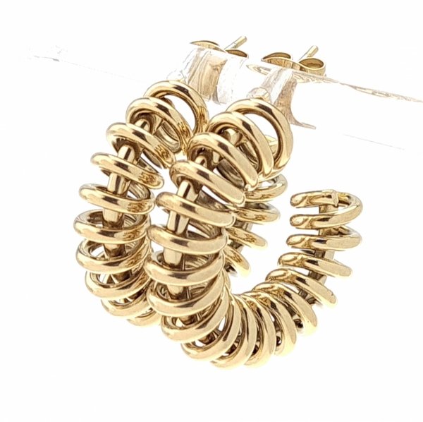 gold earrings made of stainless steel