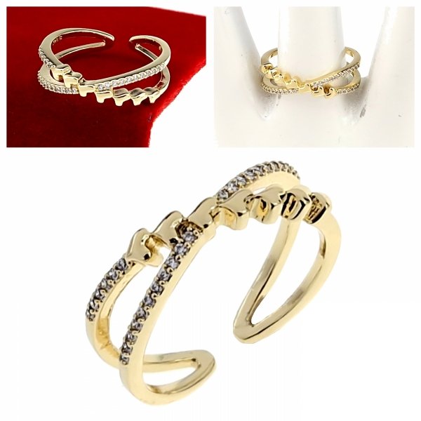 gold ring 18,60mm. gold-plated engagement xuping
