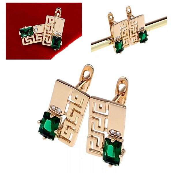 exclusive swarovski gold-plated earrings