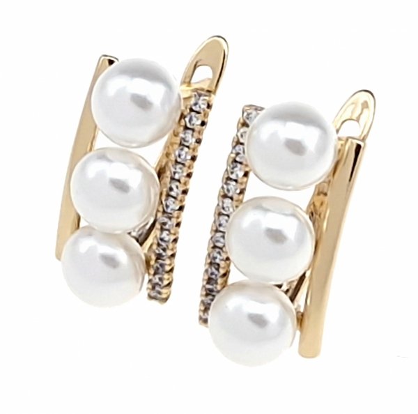 exclusive swarovski gold-plated earrings